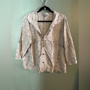 Habitat Beige and Black Patterned Shirt